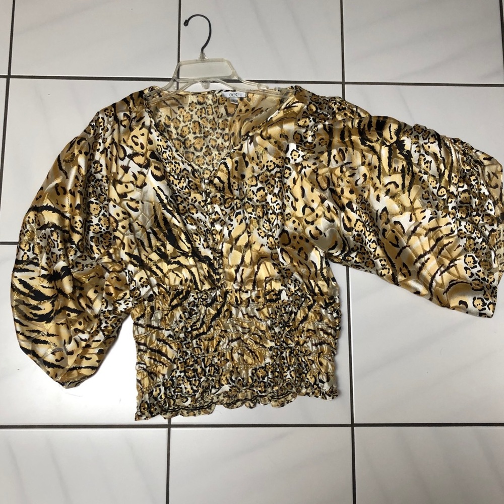 Cache gold leopard blouse - Picture 3 of 7